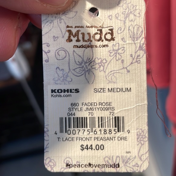 VINTAGE MUDD Peasant Dress || Size Medium | NWT - Picture 10 of 10